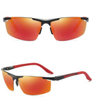 Mens Polarized Sunglasses for Driving Golf Al-Mg Metal Frame UV400