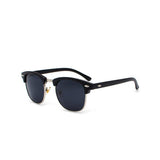 Classic Polarized Sunglasses Semi Rimless Retro Rivets Brand Designer