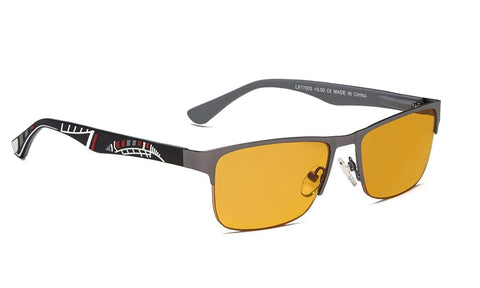 Blue Light Blocking Computer Reading Glasses for Men with Half-rim