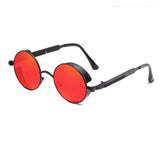 Spring Legs Steampunk Sunglasses Screws Retro Round Frame