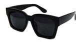 - Square Flat Top Sunglasses Oversize Thick Retro Designer Frame