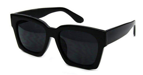 - Square Flat Top Sunglasses Oversize Thick Retro Designer Frame