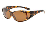 Retro Style Polarized Fitover Sunglasses for Prescription Glasses