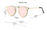 Polarized Round Sunglasses for Men Vintage Cat Eye Designer