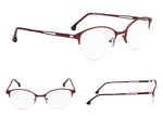 4-Pack Half-Rim Cat-eye Style Reading Glasses with Spring Hinges