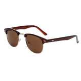 New Vintage Classic Half Frame Semi-Rimless Wayfarer Clear Lens Glasses