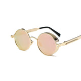 Gothic Hippie Retro Round Circle Frame Cyber Polarized Steampunk Sunglasses