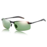 Rimless Aviator Sunglasses Polarized Lightweight Metal Frame for Men