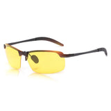 Rimless Aviator Sunglasses Polarized Lightweight Metal Frame for Men
