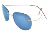 Rimless Titanium Frame Polarized Sunglasses