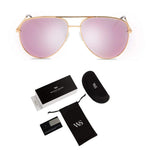- Aviator sunglasses Mirrored flat lens | Oversized, Polarized For Women and Men UV400
