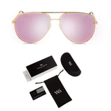 - Aviator sunglasses Mirrored flat lens | Oversized, Polarized For Women and Men UV400