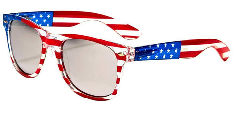 V.W.E. Classic American Patriot Flag Mirror Sunglasses USA