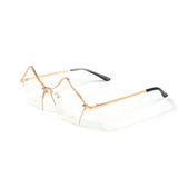 /Super Cute Star Shape Rimless Sunglasses Metal Frame Transparent Candy Color Eyewear
