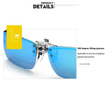 Polarized Clip-on Flip up Metal Clip Sunglasses Lens Glasses Outdoor Driving