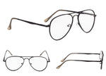 4-pack Pilot Style Reading Glasses with Spring Temples Include Sun Readers
