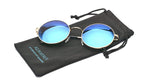 Classic Round Circle Mirrored Lens Thin Frame John Lennon Sunglasses Eyewear
