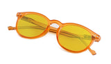 Quality Blue Light Blocking Glasses With Retro Oval Round Frame 0.0 Magnification - Digital Eye Strain Protection