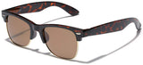 Polarized Half Frame Classic Retro Horn Rimmed Sunglasses