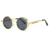 Polarized Sunglasses Steampunk Round Lens Metal Frame Unisex Glasses AE0519
