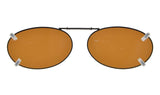 Metal Frame Rim Polarized Lens Clip On Sunglasses 2x1 5/16