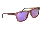 Polarized Exotic Wood Striped Ebony, Maple, and Zebra Wood Sunglasses for Men and Women