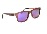 Polarized Exotic Wood Striped Ebony, Maple, and Zebra Wood Sunglasses for Men and Women