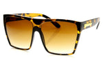 - Square Flat Top Sunglasses Oversize Thick Retro Designer Frame