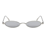Small Oval Vintage Sunglasses Slender Candy Colors Lens Retro Steampunk Shades