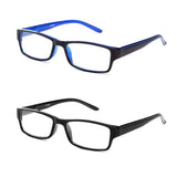 Newbee Fashion - Unisex Two Tone Sleek Spring Temple Fashion Clear Lens Glasses