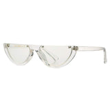 Fashion Half Rim Moon Clear Sunglasses for Women 100% UV400 Protection