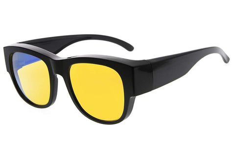 Anti-Blue Light Blocking Glasses,Fit Over Reading and Prescription Glasses