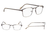 Spring Hinges Brushed Metal Reading glasses 3-Pack