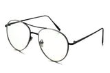 Circle Oversized Metal Eyeglasses Frame Inspired Horned Rim Clear Lens Glasses