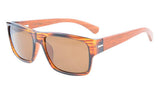 Quality Spring Hings Wood Temples Polarized Sunglasses