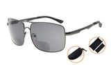 Bifocal Sunglasses Reading Sunglasses Sunreaders Men (Gunmetal, +3.50)
