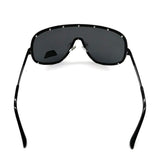 Oversized Polarized Shield Sunglasses Mirrored Lens For Women Men