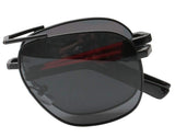 Limited Edition Metal Alloy Frame Folding Compact Pocket Aviator Sunglasses