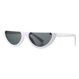 Fashion Half Rim Moon Clear Sunglasses for Women 100% UV400 Protection