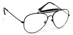 Aviator Clear Lens Glasses Eyeglasses Metal Frame