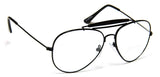 Aviator Clear Lens Glasses Eyeglasses Metal Frame