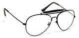 Aviator Clear Lens Glasses Eyeglasses Metal Frame