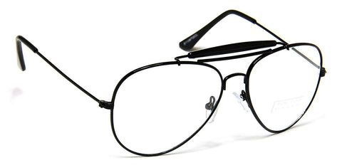 Aviator Clear Lens Glasses Eyeglasses Metal Frame