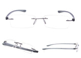 READING GLASSES 7 pack Mix Color Small Lens Rimless Readers