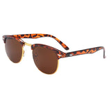 New Vintage Classic Half Frame Semi-Rimless Wayfarer Clear Lens Glasses