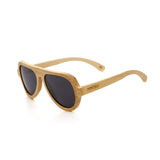 Womens Aviator Sunglasses Polarized Men Handmade Bamboo Sun Shades With Bamboo Case