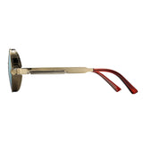 Retro Small Round Circle Steampunk Gothic Sunglasses for Men Women Metal Frame(46mm)