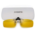 Polarized Clip-on Flip Up Metal Clip Rimless Sunglasses for Prescription Glasses