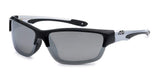 Polarized Half Frame Wrap Around Fishing Cycling Running Golf Sunglasses - Color Mirror Lens