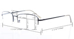 Anti Blue Rays,Reduce Eyestrain,Metal Frame Half-rim Computer Reading Glasses